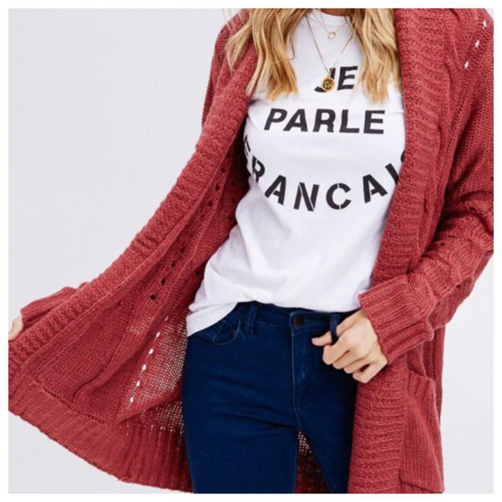 Burgundy Cardigan
